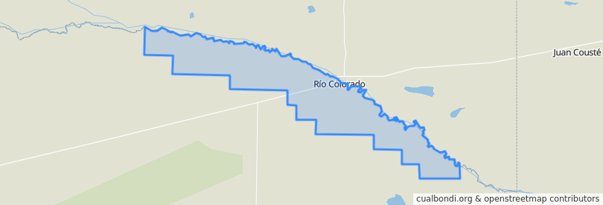 Mapa de ubicacion de Municipio de Río Colorado.