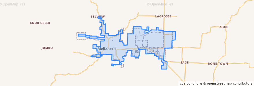 Mapa de ubicacion de Melbourne.