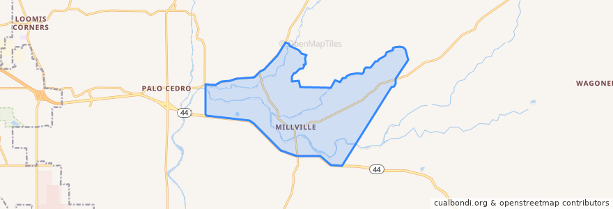 Mapa de ubicacion de Millville.