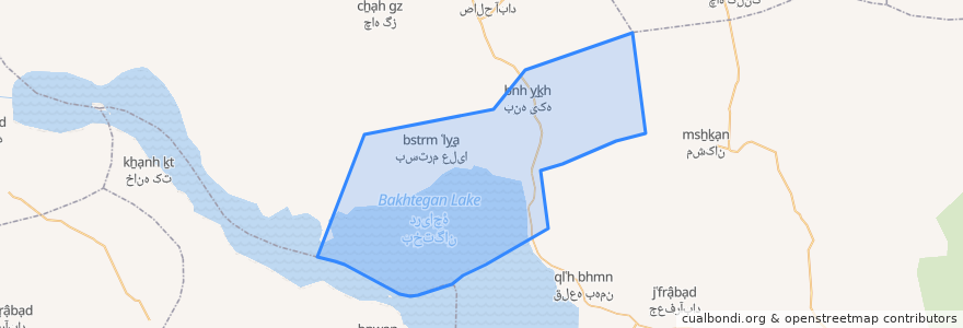 Mapa de ubicacion de دهستان حنا.