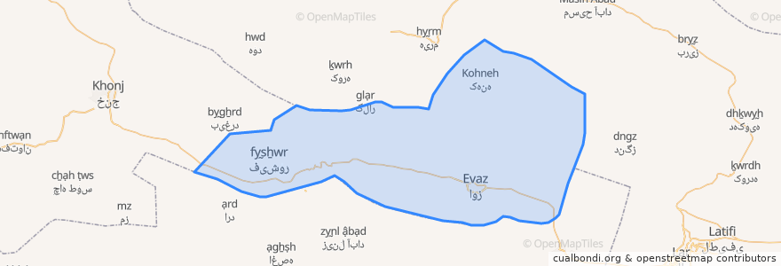 Mapa de ubicacion de بخش مرکزی.