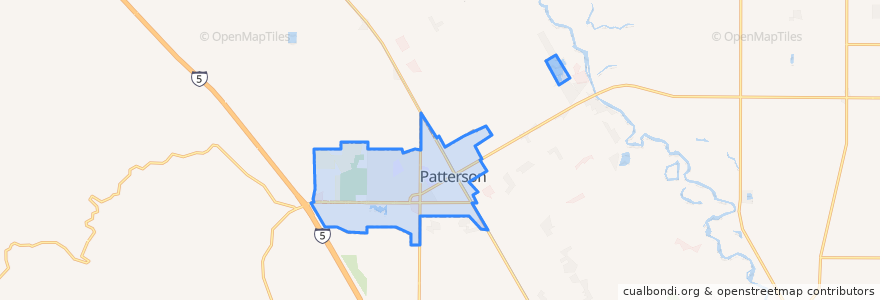 Mapa de ubicacion de Patterson.