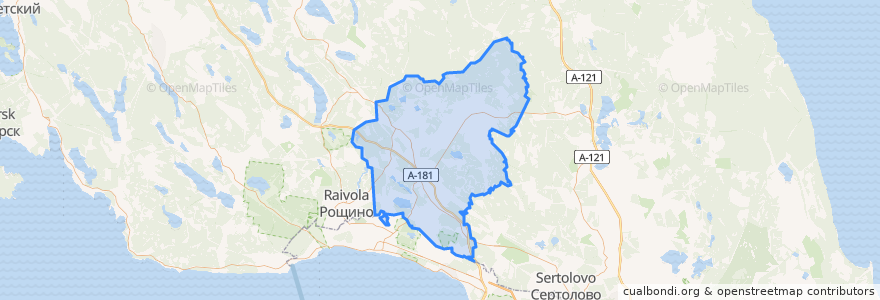 Mapa de ubicacion de Первомайское сельское поселение.