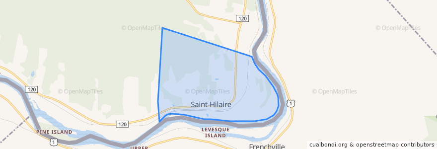 Mapa de ubicacion de St. Hilaire.