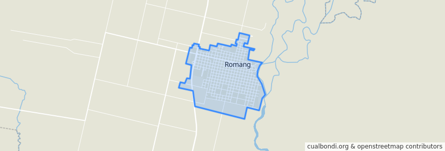 Mapa de ubicacion de Romang.