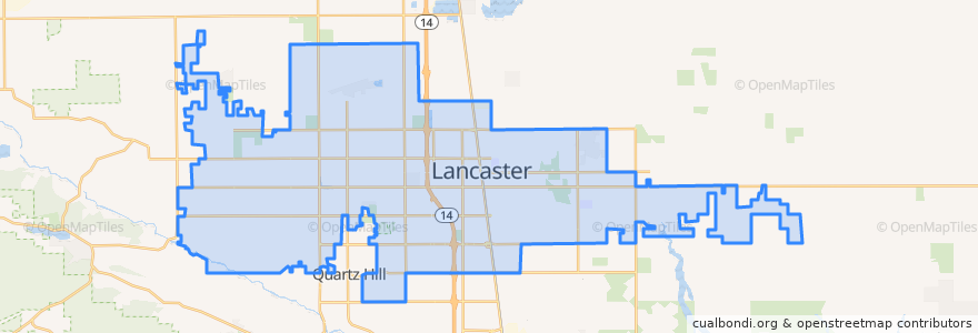 Mapa de ubicacion de Lancaster.