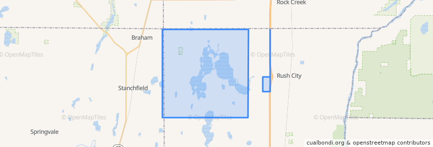 Mapa de ubicacion de Nessel Township.