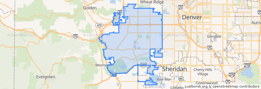 Mapa de ubicacion de Lakewood.