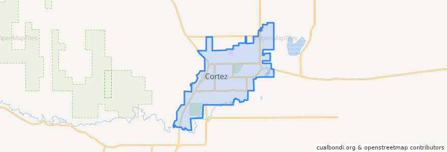 Mapa de ubicacion de Cortez.