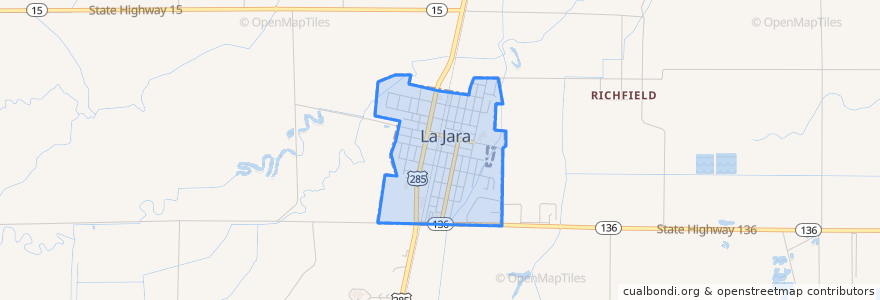 Mapa de ubicacion de La Jara.