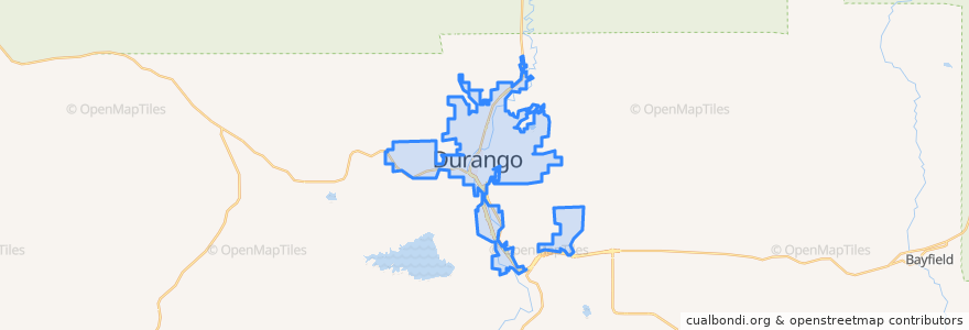 Mapa de ubicacion de Durango.