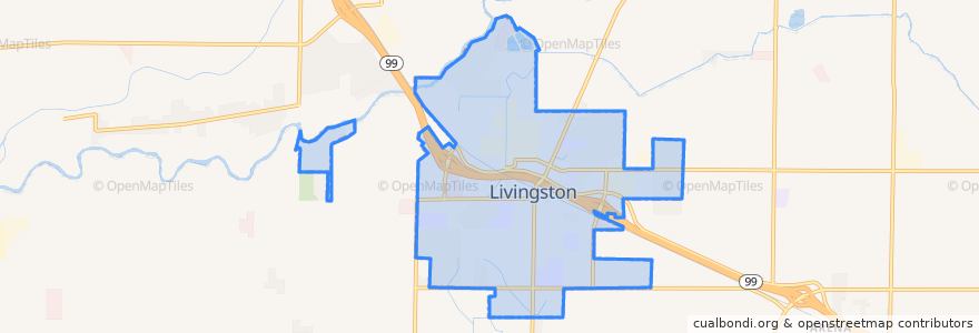 Mapa de ubicacion de Livingston.