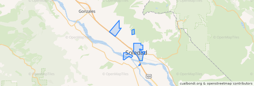 Mapa de ubicacion de Soledad.