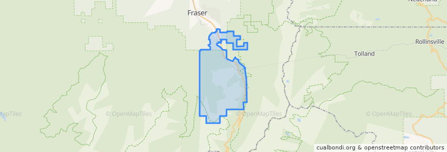 Mapa de ubicacion de Winter Park.