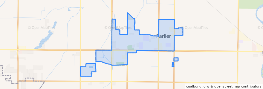 Mapa de ubicacion de Parlier.