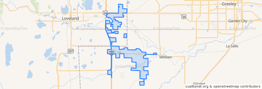 Mapa de ubicacion de Johnstown.