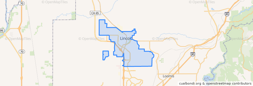 Mapa de ubicacion de Lincoln.