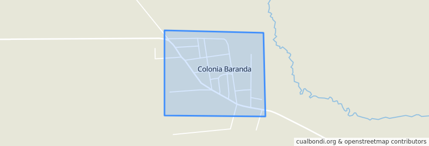 Mapa de ubicacion de Colonia Baranda.