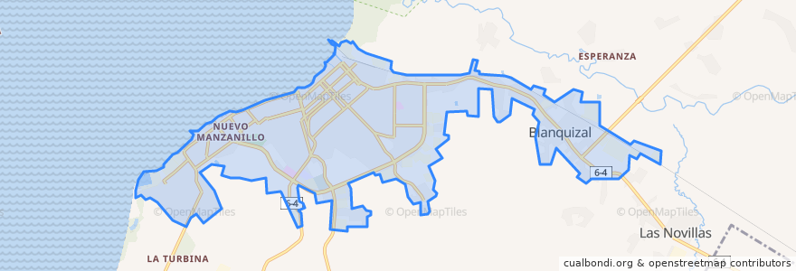 Mapa de ubicacion de Ciudad de Manzanillo.