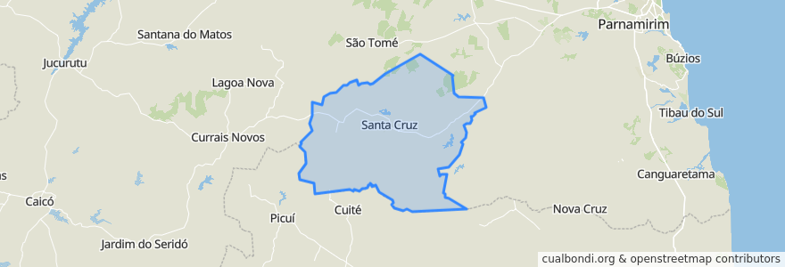 Mapa de ubicacion de Região Geográfica Imediata de Santa Cruz.