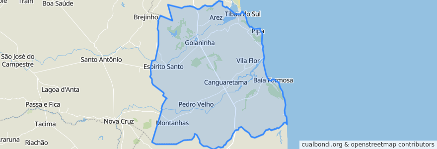 Mapa de ubicacion de Região Geográfica Imediata de Canguaretama.