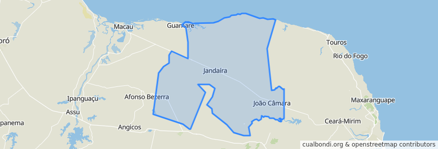 Mapa de ubicacion de Região Geográfica Imediata de João Câmara.