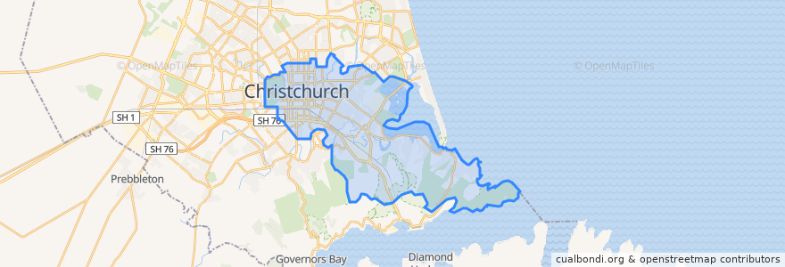 Mapa de ubicacion de Linwood-Central-Heathcote Community.