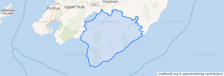 Mapa de ubicacion de Martinborough Community.