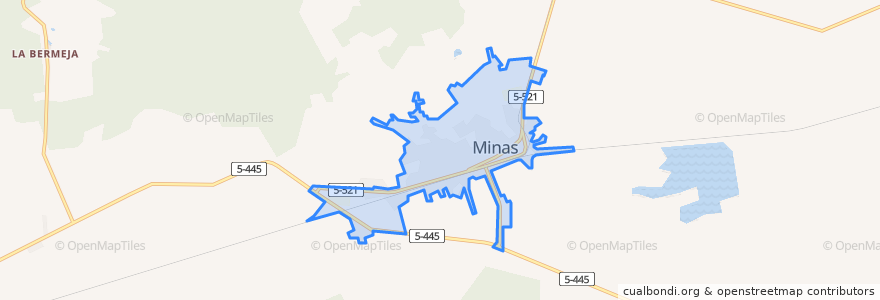 Mapa de ubicacion de Pueblo de Minas.