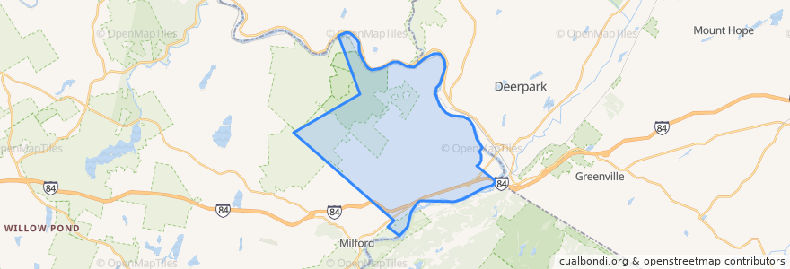 Mapa de ubicacion de Westfall Township.