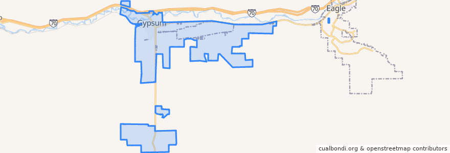 Mapa de ubicacion de Gypsum.