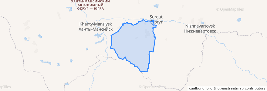 Mapa de ubicacion de Нефтеюганский район.