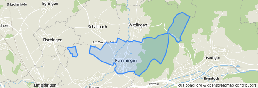 Mapa de ubicacion de Rümmingen.