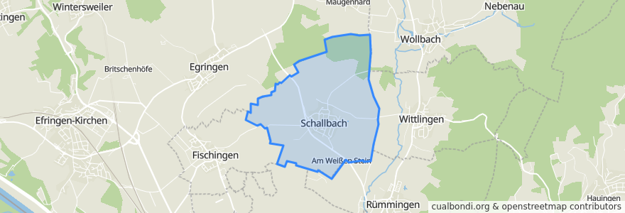 Mapa de ubicacion de Schallbach.