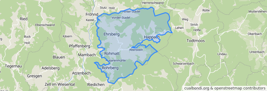 Mapa de ubicacion de Häg-Ehrsberg.