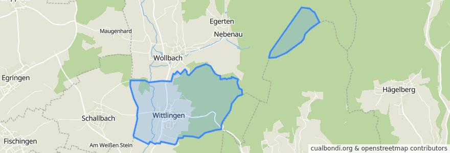 Mapa de ubicacion de Wittlingen.