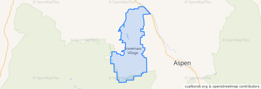 Mapa de ubicacion de Snowmass Village.