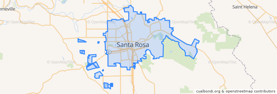 Mapa de ubicacion de Santa Rosa.