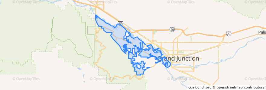 Mapa de ubicacion de Redlands.