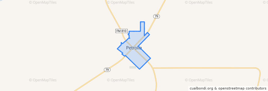 Mapa de ubicacion de Petrolia.