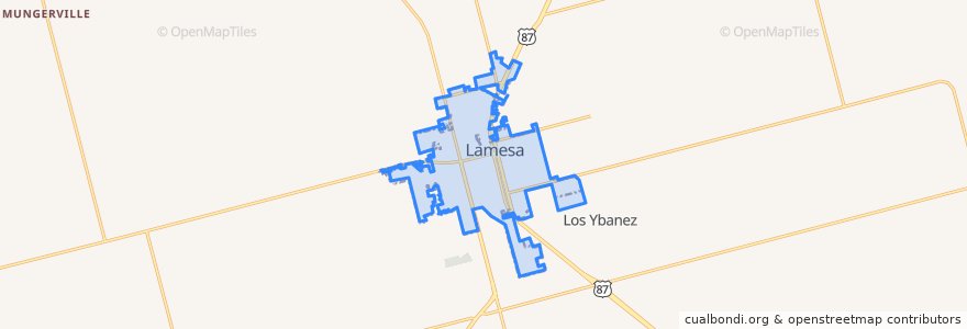 Mapa de ubicacion de Lamesa.
