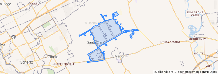 Mapa de ubicacion de Santa Clara.