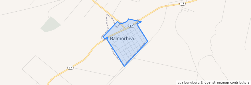 Mapa de ubicacion de Balmorhea.