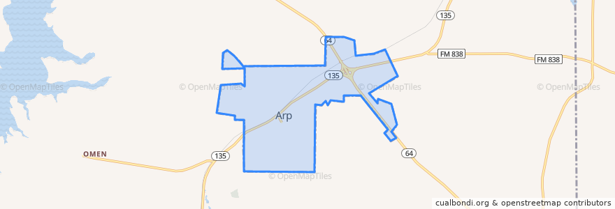 Mapa de ubicacion de Arp.