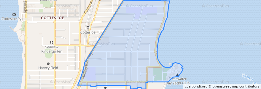 Mapa de ubicacion de Shire of Peppermint Grove.