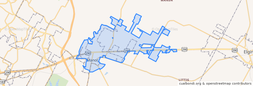 Mapa de ubicacion de Manor.