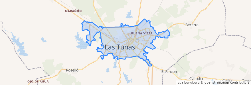 Mapa de ubicacion de Ciudad de Las Tunas.