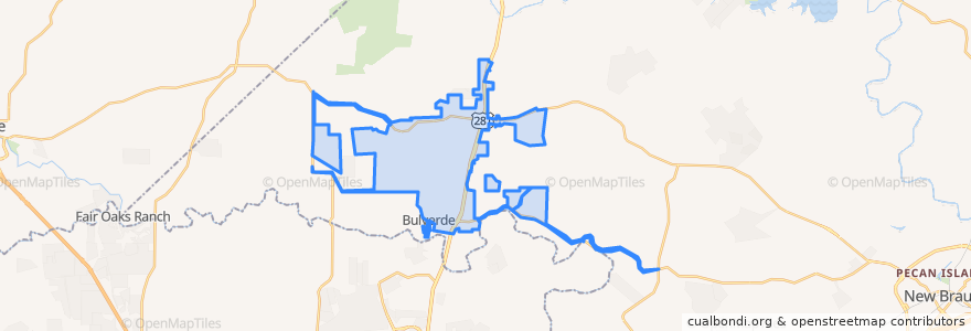 Mapa de ubicacion de Bulverde.