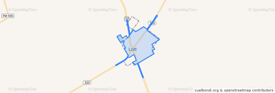 Mapa de ubicacion de Lott.