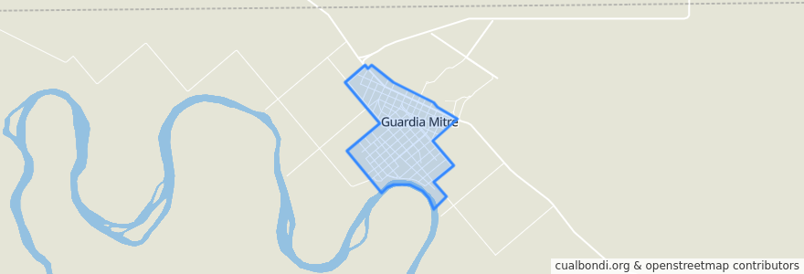 Mapa de ubicacion de Guardia Mitre.